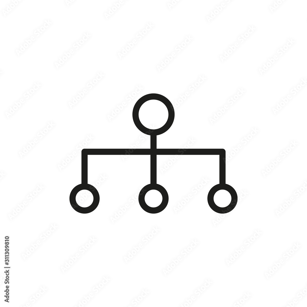Poster simple hierarchy line icon.