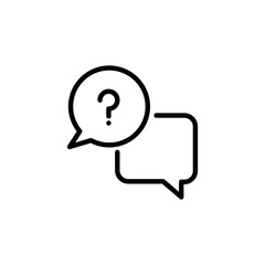 Simple question line icon. - obrazy, fototapety, plakaty