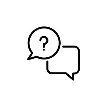 Simple question line icon.