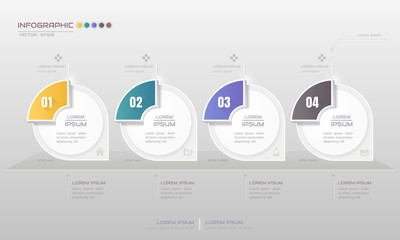 Infographics design template with icons, process diagram, vector eps10 illustration