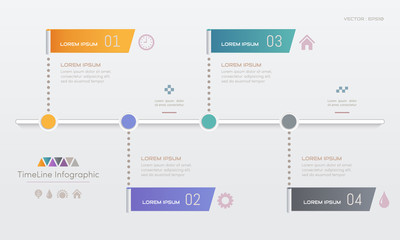 Infographics design template with icons, process diagram, vector eps10 illustration
