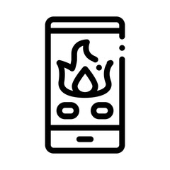 Phone Call Fire Dept Icon Vector. Outline Phone Call Fire Dept Sign. Isolated Contour Symbol Illustration