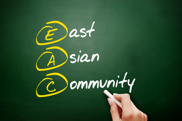 EAC - East Asian Community acronym, business concept background