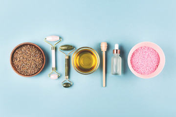 The modern apothecary or home spa composition.