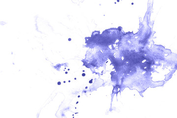 Spots of ink are classic blues on a white background. A template for design.