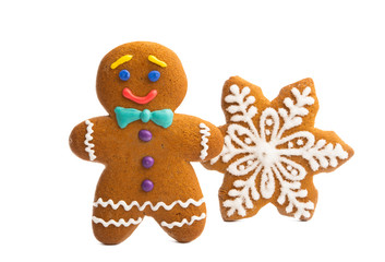 christmas gingerbread cookie isolated