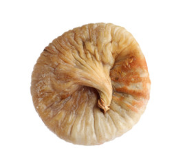 Tasty dried fig fruit isolated on white