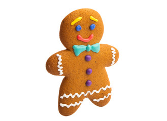 christmas gingerbread cookie isolated