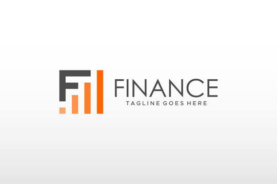 Letter F Finance Business Logo. Flat Vector Logo Design Template Element