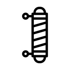 Barber Exterior Detail Icon Vector. Outline Barber Exterior Detail Sign. Isolated Contour Symbol Illustration