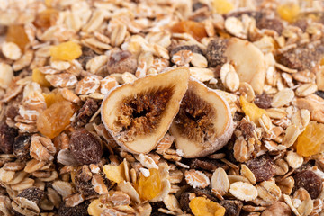 muesli with nuts and dry figs