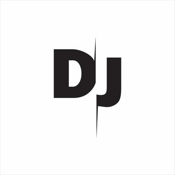 DJ Logo Letters white background