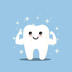 Cleaning and whitening teeth concept