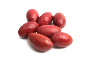 red olives isolated