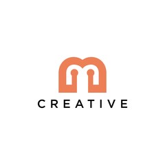 M logo creative premium