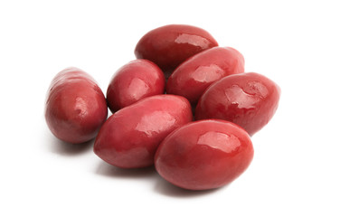 red olives isolated