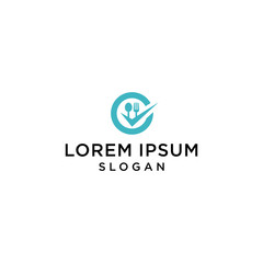 C letter logo simple premium