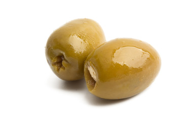 stuffed olives isolated