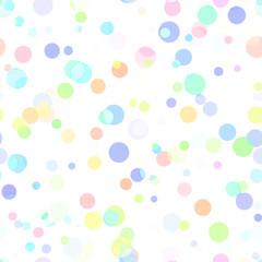Seamless image. Blurred pastel polka dot on white background. Can be use decorate for any card, fabric, napkin, print, paper, wrapping.