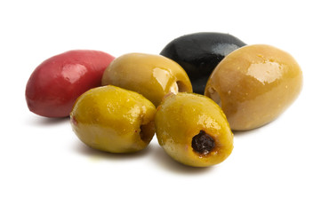 stuffed olives isolated