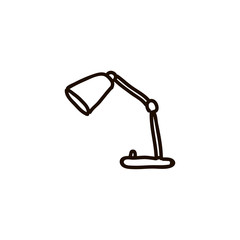 Desk lamp - flat cartoon ink pen Icon vector illustration Vector illustration for web logo