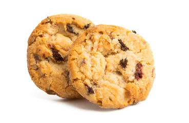 cookies with chocolate drops Isolated