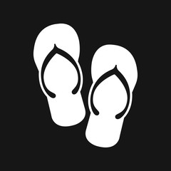 Flip flops icon isolated on background, vector symbol