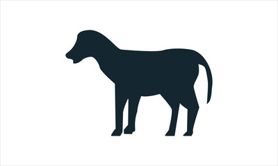 Dog vector icon flat style graphical symbol.