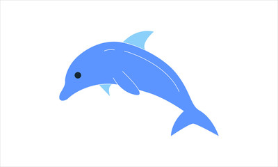Dolphin icon for marine life and ocean-themed designs