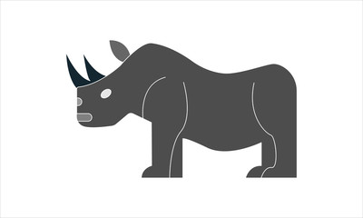 Rhino icon illustrated on a white background
