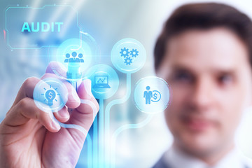 Business, Technology, Internet and network concept. Audit business and finance concept.