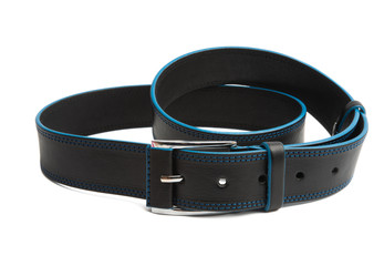 male leather belt isolated