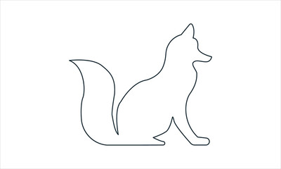 Fox vector icon. Perfect  pictogram illustration on white background.