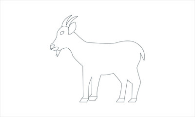 Fototapeta na wymiar Goat animal farm icon vector image