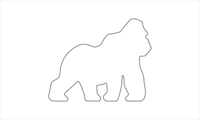 Gorilla icon for wildlife and jungle-themed designs