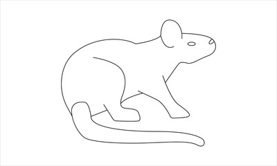 Cute mouse icon for forest and wildlife designs