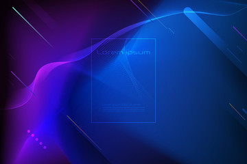 Abstract dynamic motion of geometric shape, pattern composition. Colorful gradient background. Vector modern graphic, minimal design elements for a backdrop, template, poster, wallpaper, flyer, layout