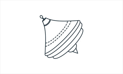 Toy spinning top icon for kids games and toys