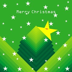 MERRY CHRISTMAS SIMPLE DESIGN FOR GREETING CARD