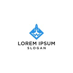 Obraz premium rocket logo premium