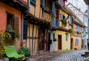 Fototapeta na wymiar Alsace Colourful Homes