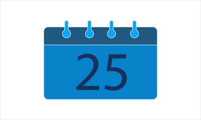 Christmas day calendar icon for holiday scheduling