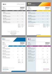 Invoice. Bills service money agreement vector print template with place for text. Bill paper total bookkeeping invoice form illustration