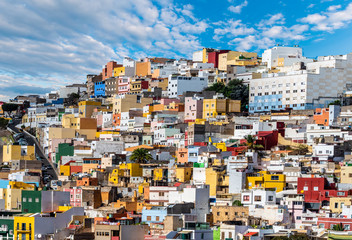 Colorful houses of Las Palmas de Gran naria, Spain