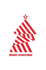 Obraz premium MERRY CHRISTMAS SIMPLE DESIGN FOR GREETING CARD