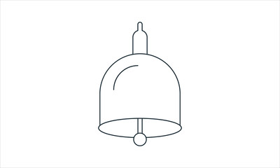 Simple alarm bell icon for notifications and alerts