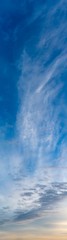 Fantastic clouds against blue sky, panorama