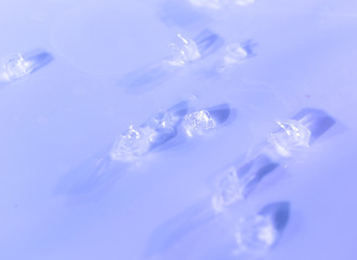 ice cubes for drinks on the table