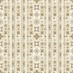 Vector ceramic tile pattern, abstract mosaic, seamless ornament