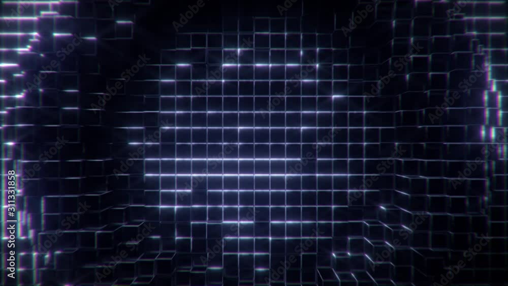 Poster sci-fi neon glowing grid. abstract background with radial ripples. futuristic cyber space concept. m